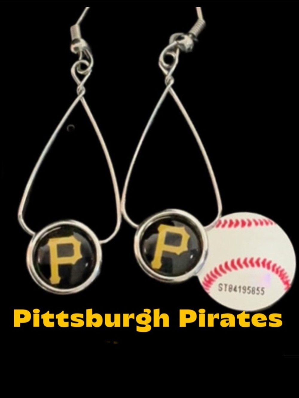 WINCRAFT COLLECTION Pittsburgh Pirates Wire Dangle Earrings NEW in Package